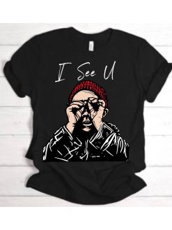 I See U Cartoon Illustration Unisex T-Shirt