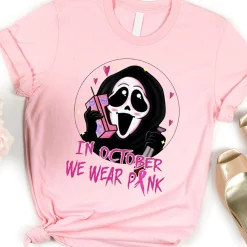 I’m A Survivor Scream Breast Cancer Ghostface Disney Halloween New Art T-Shirt