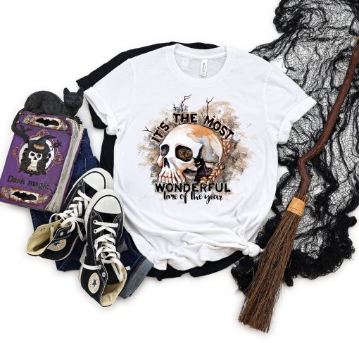 It’s The Most Wonderful Time Of The Year Skeleton Skull Halloween T-Shirt