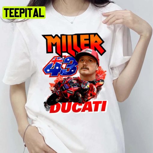 Jack Miller Aussie Thrill Moto Gp 43 2021 Motogp Gift Retro Nascar Car Racing Unisex T-Shirt