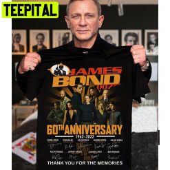 James Bond 007 60th Anniversary 1962 Thank You For The Memories Signature Trending Unisex T-Shirt