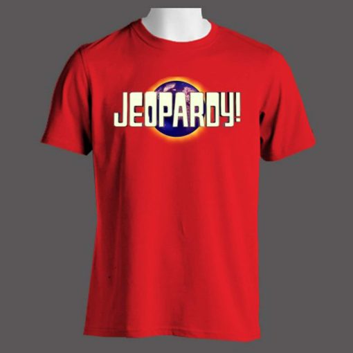 Jeopardy Jeopardy! Logo TV Show Mens Black Red Navy T-Shirt