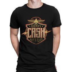 Johnny Cash Man in Black Vintage T-Shirt