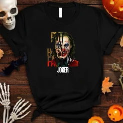 Joker Put On A Happy Face On Halloween Joaquin Phoenix Unisex T-Shirt