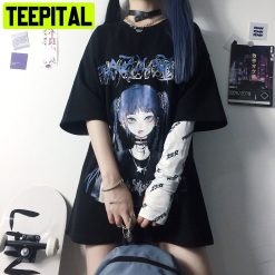 Kawai Gothic Style Emo Goth Egirl Cat Trending Unisex T-Shirt