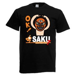 Kazushi Sakuraba Laughter OK! Wrestling MMA Legend Mens Black Red Gray White T-Shirt