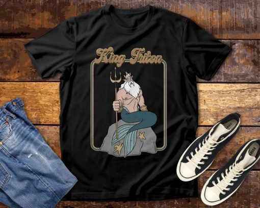 King Triton The Little Mermaid Vintage Disney Homage T-Shirt