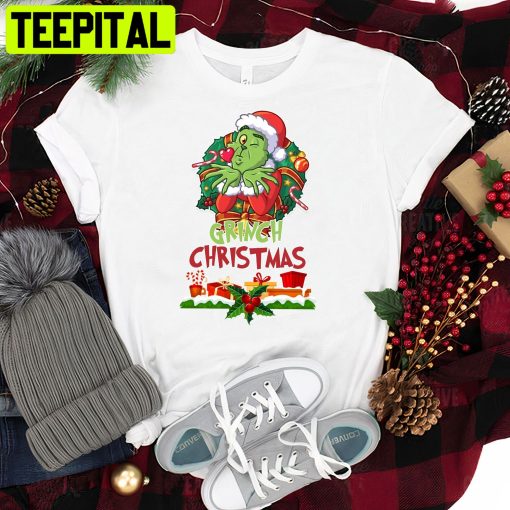 Kiss Merry Grinchmas Grinch Santa Christmas Trending Unisex Shirt