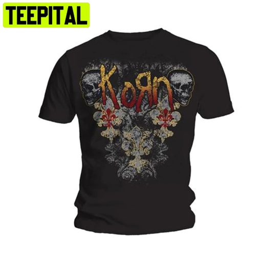 Korn Twin Skull Pattern Jonathan Davis Nu Metal Trending Unisex T-Shirt