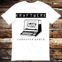 Kraftwerk Promo Release Computer World Vinyl Label T-Shirt