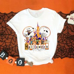 Land Mickey And Friends Skeleton Balloons Disney Halloween New Art T-Shirt