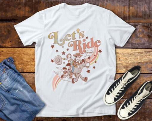 Let_s Ride Jessie _ Woody Toy Story Gradient Disney T-Shirt