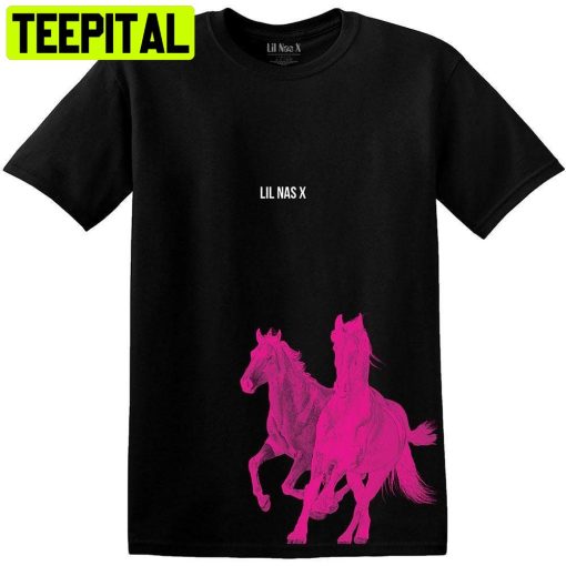 Lil Nas X Tee Pink Horses Trending Unisex Shirt