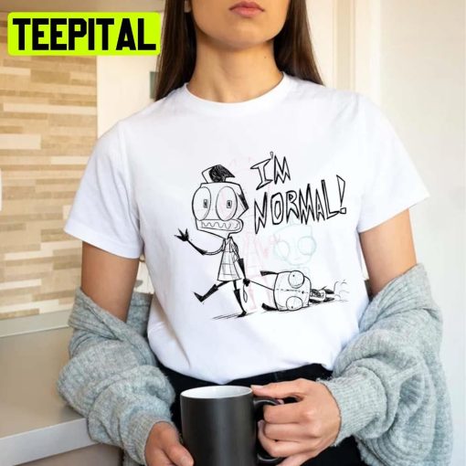 Line Art I’m Normal Invader Zim Unisex T-Shirt