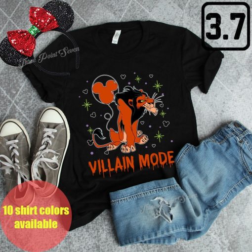 Lion King Scar Villain Mode Matching Disney Halloween Unisex T-Shirt