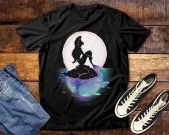 Little Mermaid Ariel Colorful Sunset Moon Disney T-Shirt