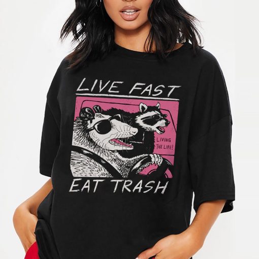 Live Fast Eat Trash Funny Live Fasteat Trash Live Fast Eat Trash 2022 Halloween Unisex T-Shirt