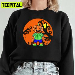 Lovely Chibi Pumpkin In Cemetery Halloween Unisex Sweatshirt