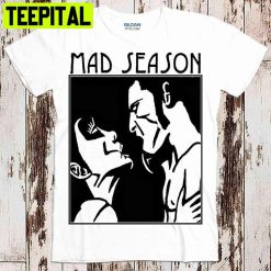 Mad Season Rock Music Band Black White Art Trending Unisex T-Shirt