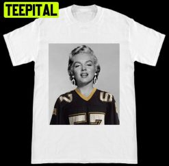 Marilyn Monroe Wearing New Orleans Saints Jersey Trending Unisex T-Shirt