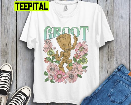 Marvel Guardians Of The Galaxy Groot Floral Dance Trending Unisex T-Shirt