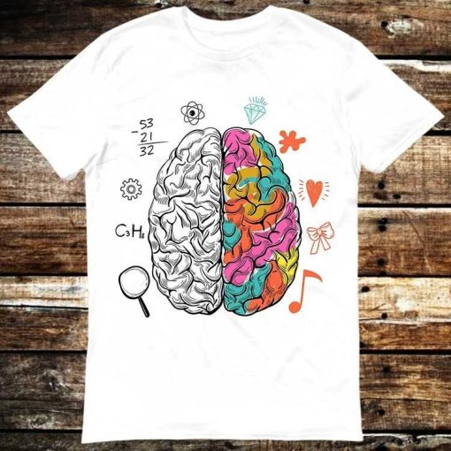 Math vs Social Brain Music Love T-Shirt