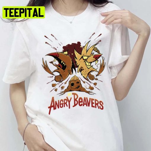 Men Women Angry Cartoon Tv Series Beavers Funny Men Fan The Angry Beavers Unisex T-Shirt