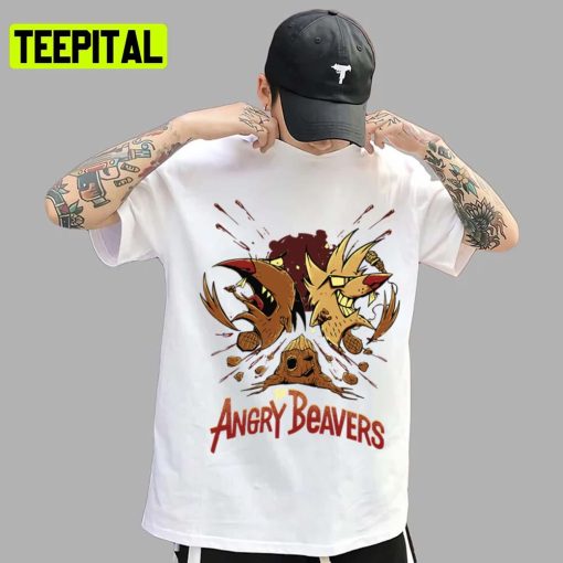 Men Women Angry Cartoon Tv Series Beavers Funny Men Fan The Angry Beavers Unisex T-Shirt