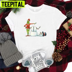 Merry Grinchmas Grinch Santa Snow Man Christmas Trending Unisex Shirt