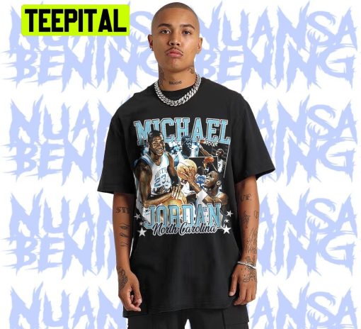 Michael Jordan Unc 90s Style Vintage Trending Unisex Shirt