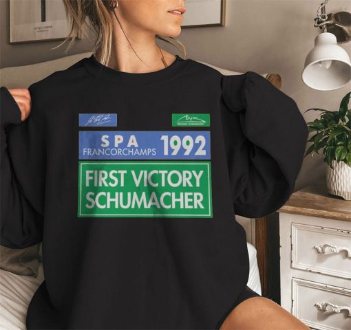 Michael Schumacher Spa Francorchamps 1992 Gp Victory 1992 Unisex Sweatshirt