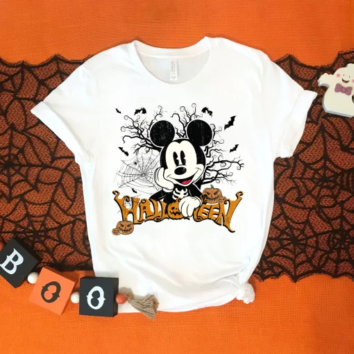 Mickey 2022 Characters Minnie Disney Halloween New Art T-Shirt