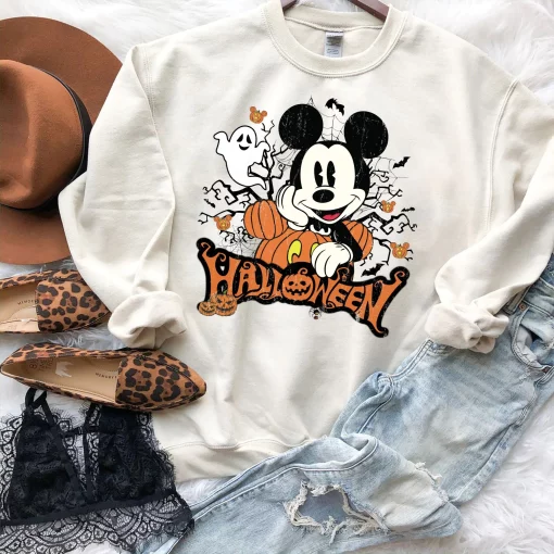 Mickey Minnie Mickey Minnie Couple Trip Disney Halloween New Art T-Shirt