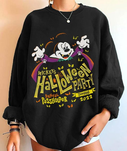 Mickey’s Party Annual Passholder 2022 Magic Kingdom Mickey Not So Scary Trick Or Treat Disney Halloween Unisex Sweatshirt