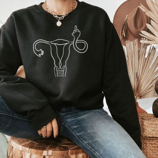 Middle Finger Uterus Sweatshirt