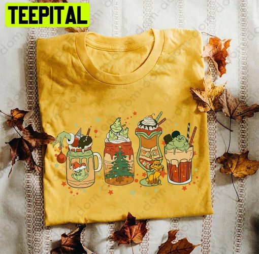 Milk Tea Grinch Christmas Halloween Trending Unisex Shirt