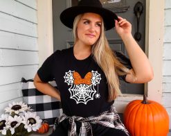 Minnie Mouse Spider Web Matching Minnie Mouse Trick Or Treat Disney Halloween Unisex T-Shirt