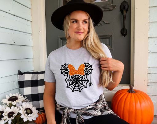 Minnie Mouse Spider Web Matching Minnie Mouse Trick Or Treat Disney Halloween Unisex T-Shirt