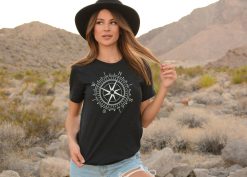 Mountain Silhouette Compass Shirt