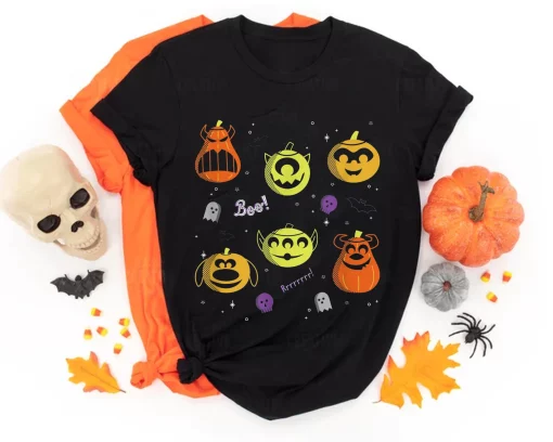 Multi Franchise Halloween Characters T Disney And Pixar’s Holiday Unisex T-Shirt