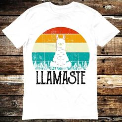 Namaste Cute Llama Yoga Meditation Gym Llamaste Parody T-Shirt