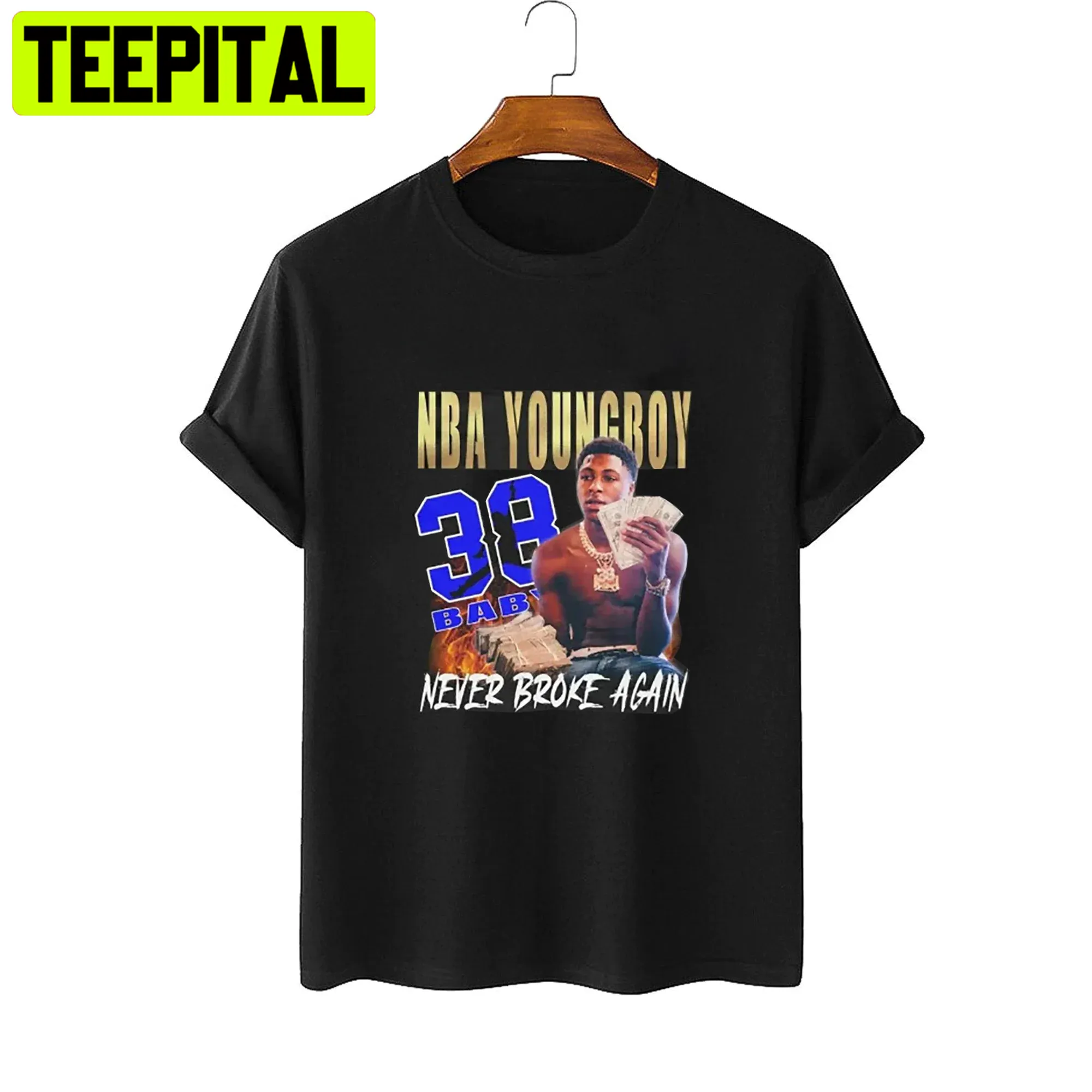 YoungBoy - NBA YoungBoy - Black Shirt - L - Gildan