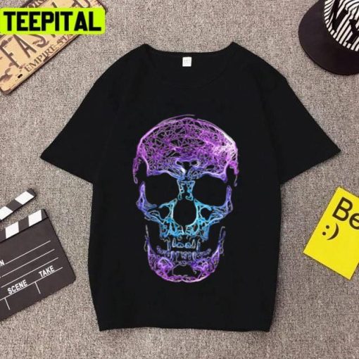 Neon Skull Halloween Design Unisex T-Shirt