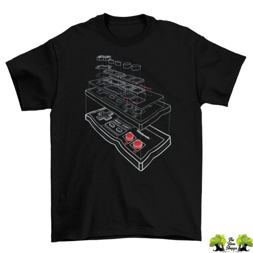 NES Controller Schematics T-Shirt