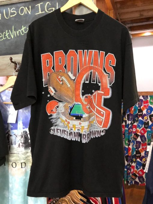 Nfl Cleveland Browns Football Logo Retro 90s Inspired Bootleg Unisex T-Shirt