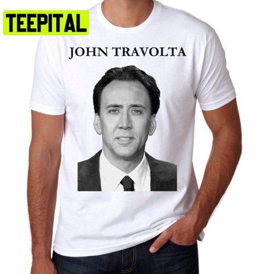 Nicolas Cage As John Travolta Face Off Funny Trending Unisex T-Shirt