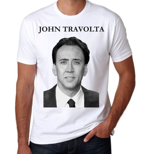 Nicolas Cage as John Travolta Face Off Funny T-Shirt