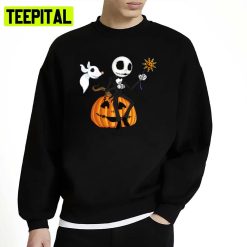 Night Date Jack And Zero The Nightmare Before Christmas Halloween Unisex Sweatshirt