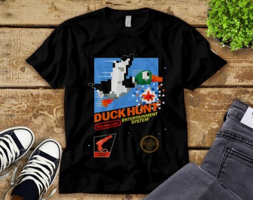 Nintendo NES Duck Hunt Retro Vintage Cover Graphic T-Shirt