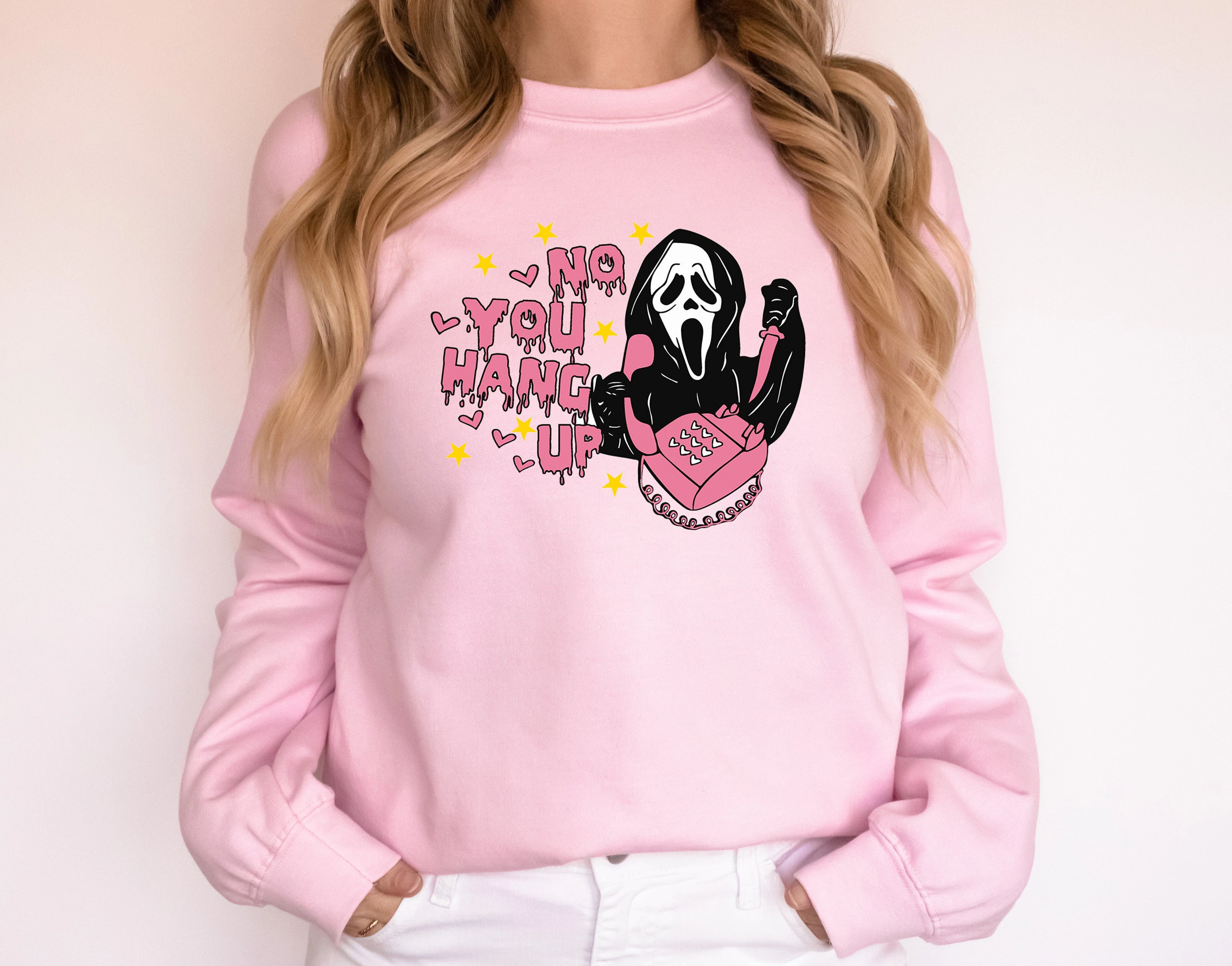 Personalized Pink Ghostface No You Hang up Baseball Jersey 